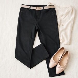 J. Jill Denim Slim Ankle Black Jean Authentic Fit (10R) Minimal Capsule Wardrobe